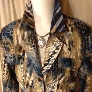 Chicos animal print jacket,